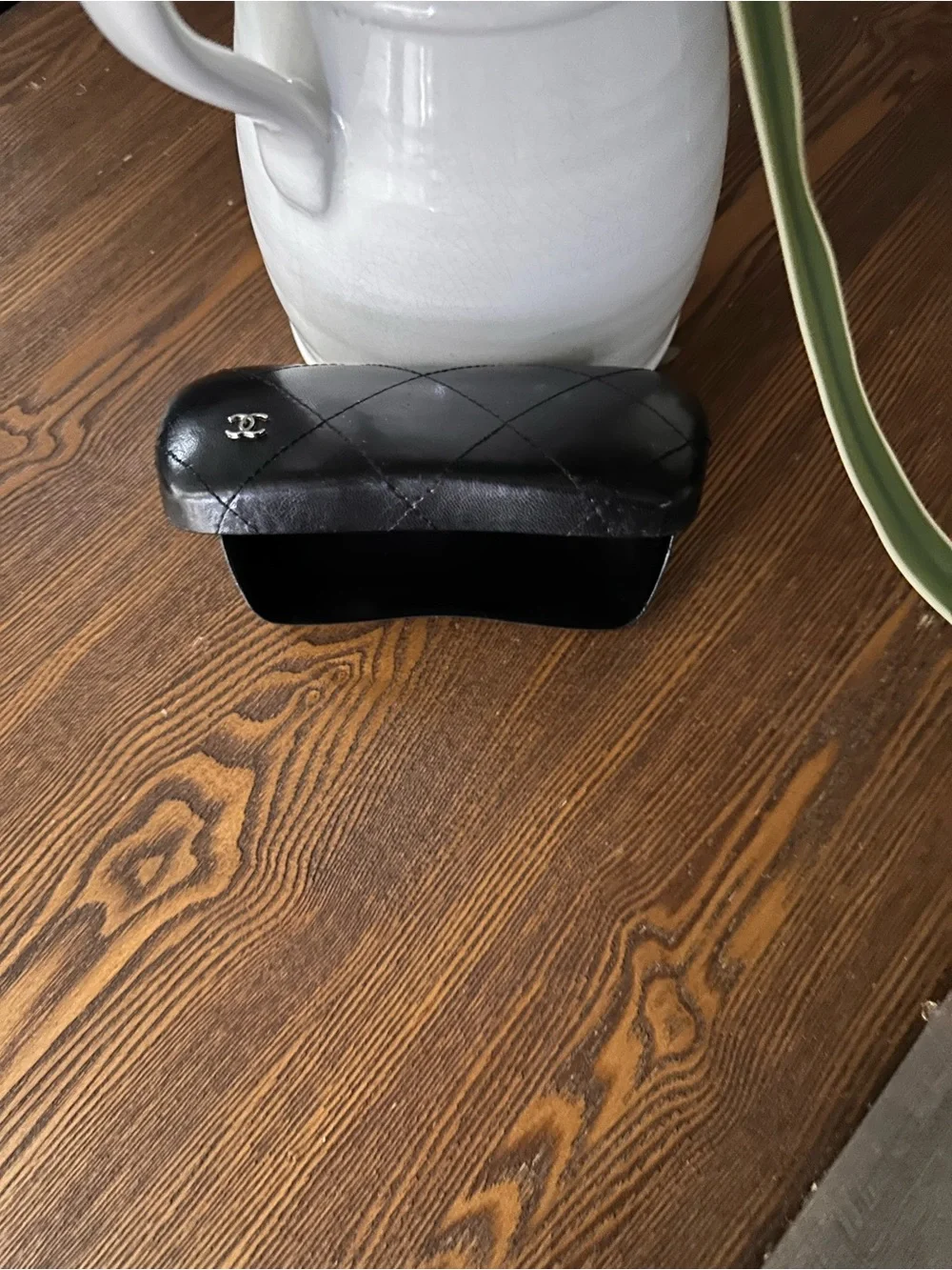 Black Quilted Eyeglass Case